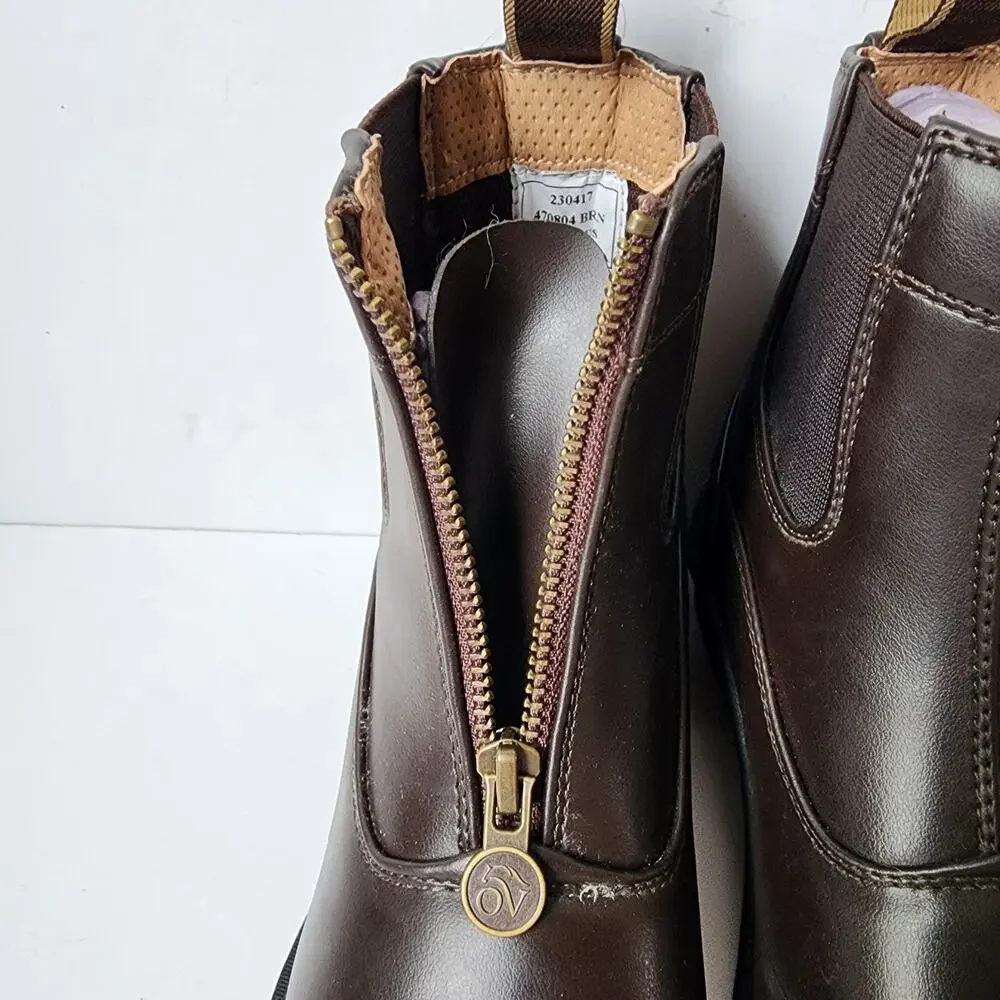 Ovation Quantum Zip Paddock Boots Childs Size 3 Equestrian Brown New With Tags